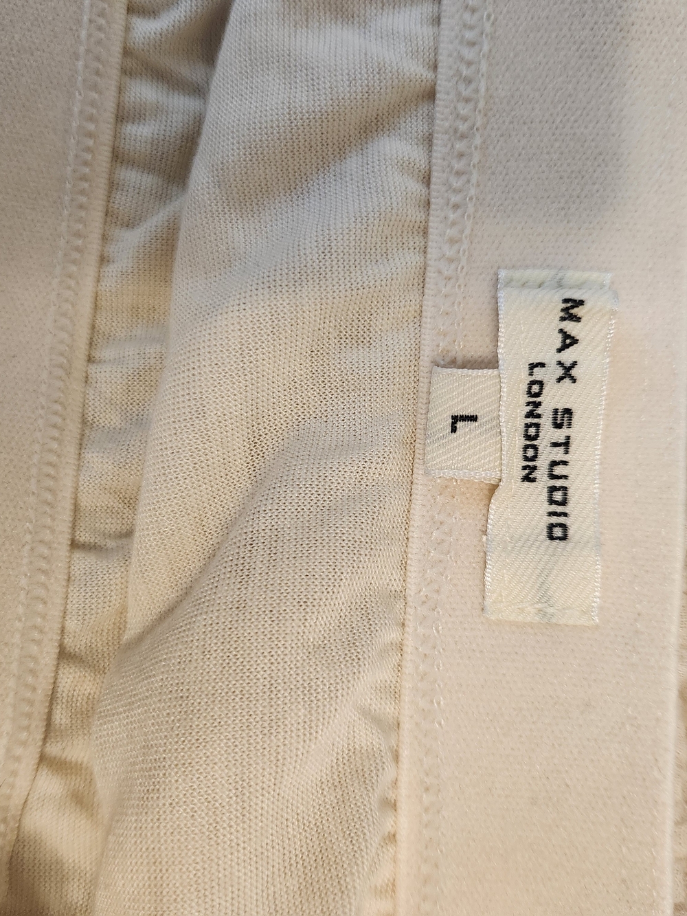 Max Studio Cream Tiered Maxi Skirt with Elastic Waistband - Picture 2 of 2